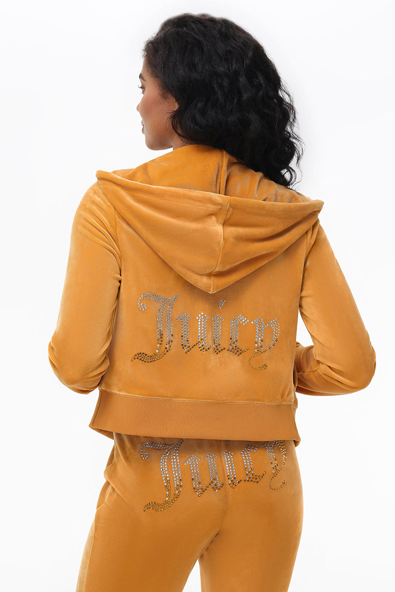 Ombre Big Bling Velour Hoodie - Juicy Couture