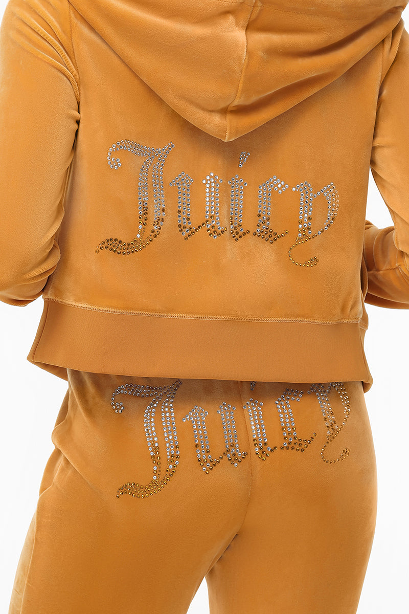 Ombre Big Bling Velour Hoodie - Juicy Couture