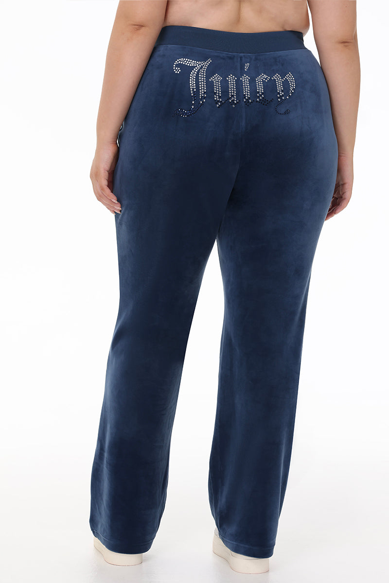 Plus-Size Ombre Big Bling Velour Track Pants - Juicy Couture