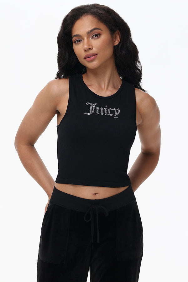 Small Bling High Neck Crop Tank - Juicy Couture