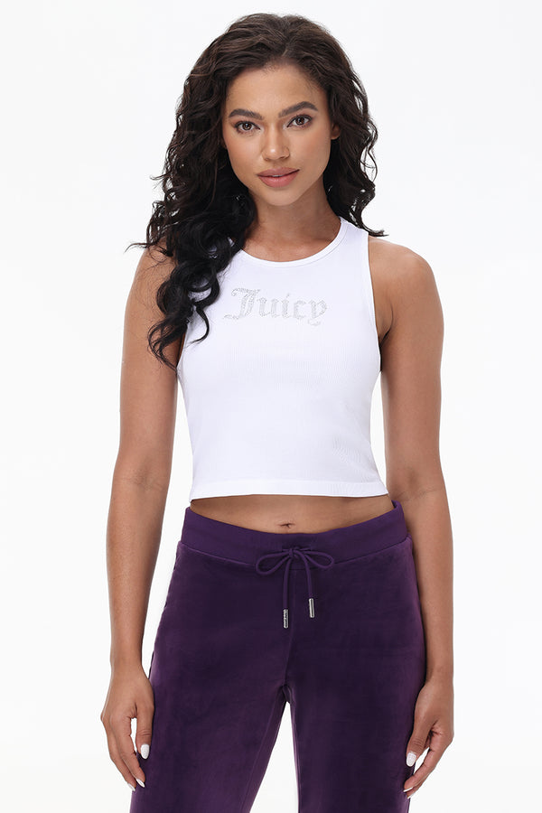 Small Bling High Neck Crop Tank - Juicy Couture