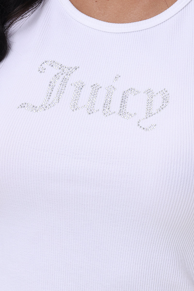 Small Bling High Neck Crop Tank