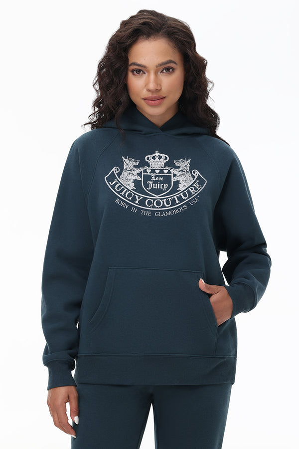 Oversized Fleece Scottie Dog Hoodie - Juicy Couture