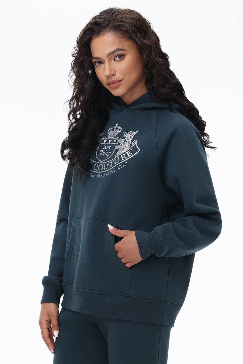 Oversized Fleece Scottie Dog Hoodie - Juicy Couture