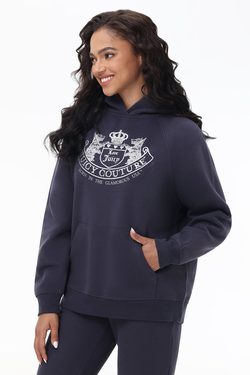 Oversized Fleece Scottie Dog Hoodie - Juicy Couture