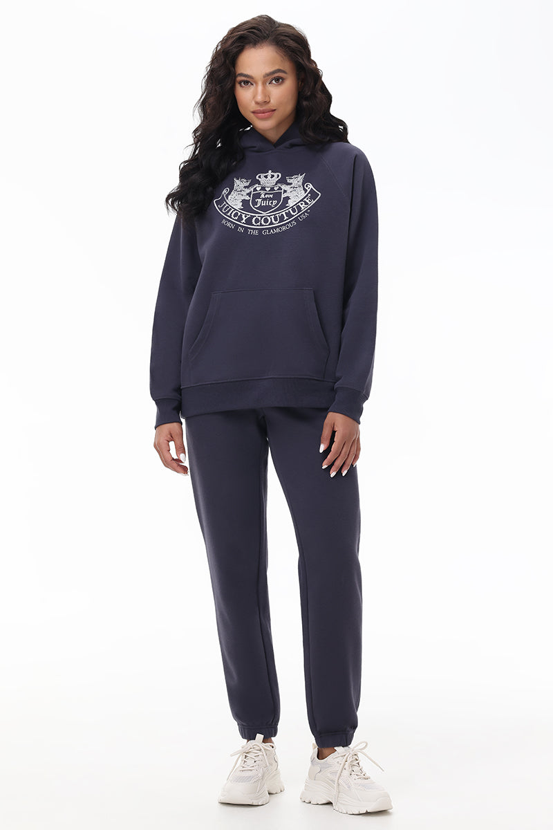 Oversized Fleece Scottie Dog Hoodie - Juicy Couture