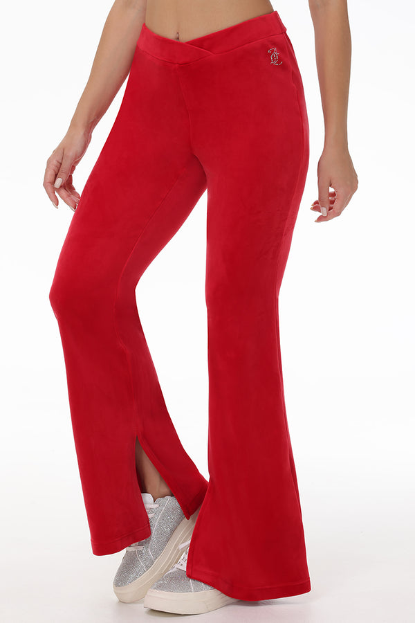 Velour Flare Pant With Slit - Juicy Couture