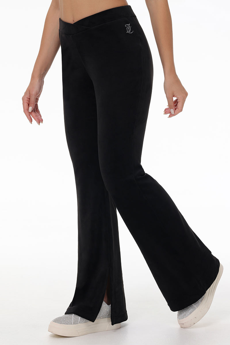 Velour Flare Pant With Slit - Juicy Couture