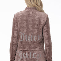 Big Bling Velour Embossed Bomber Jacket - Juicy Couture