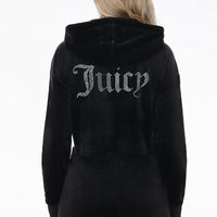 Big Bling High Low Cropped Hoodie - Juicy Couture