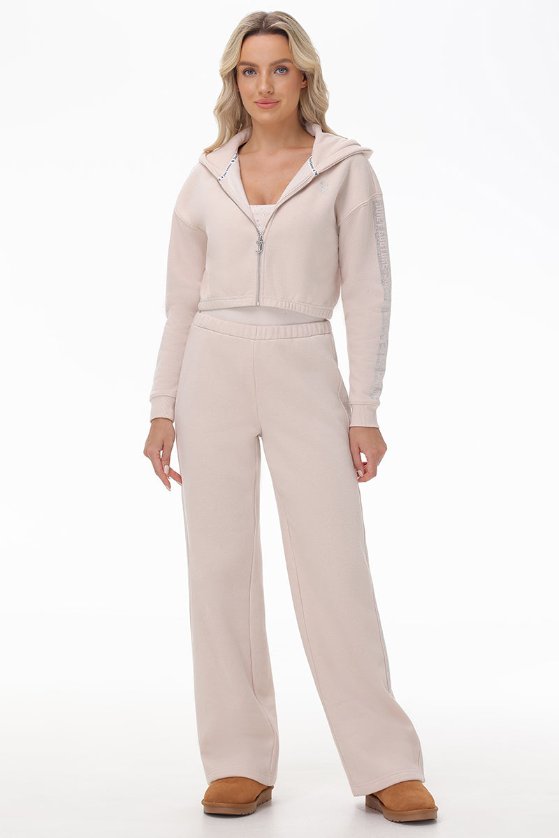 Wide Leg Fleece Pant With Side Bling - Juicy Couture