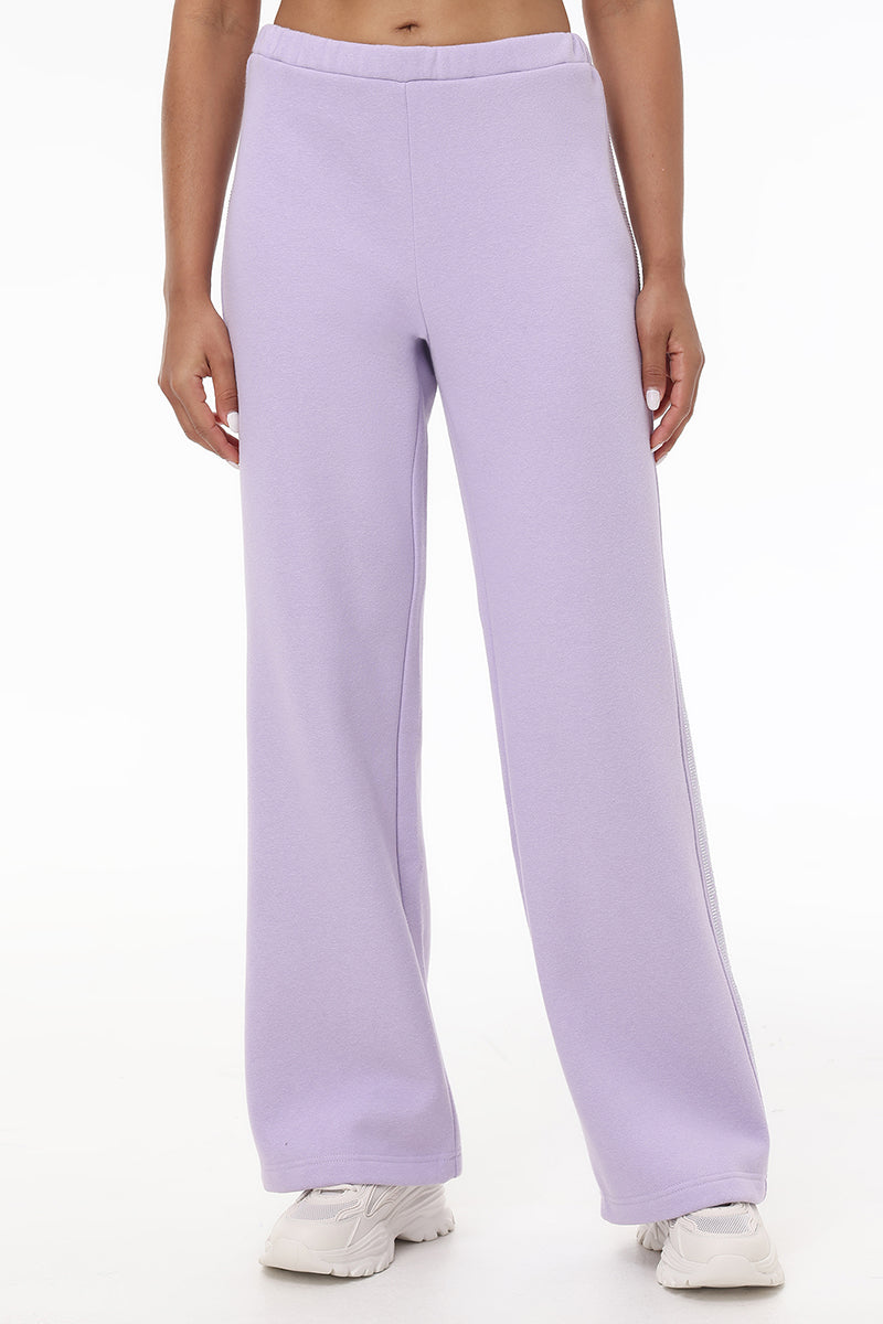 Wide Leg Fleece Pant With Side Bling - Juicy Couture