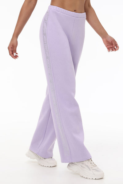 Wide Leg Fleece Pant With Side Bling - Juicy Couture