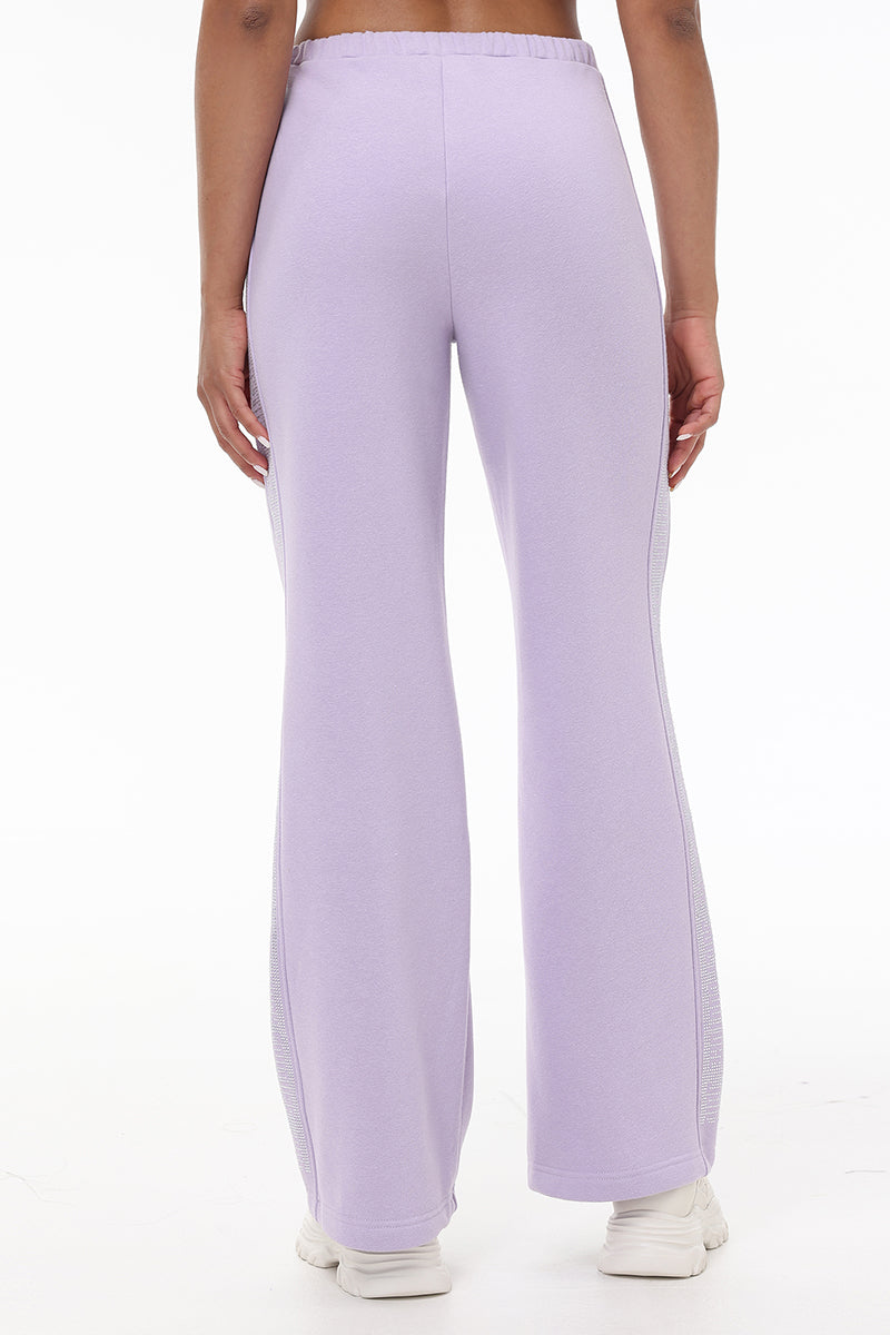 Wide Leg Fleece Pant With Side Bling - Juicy Couture