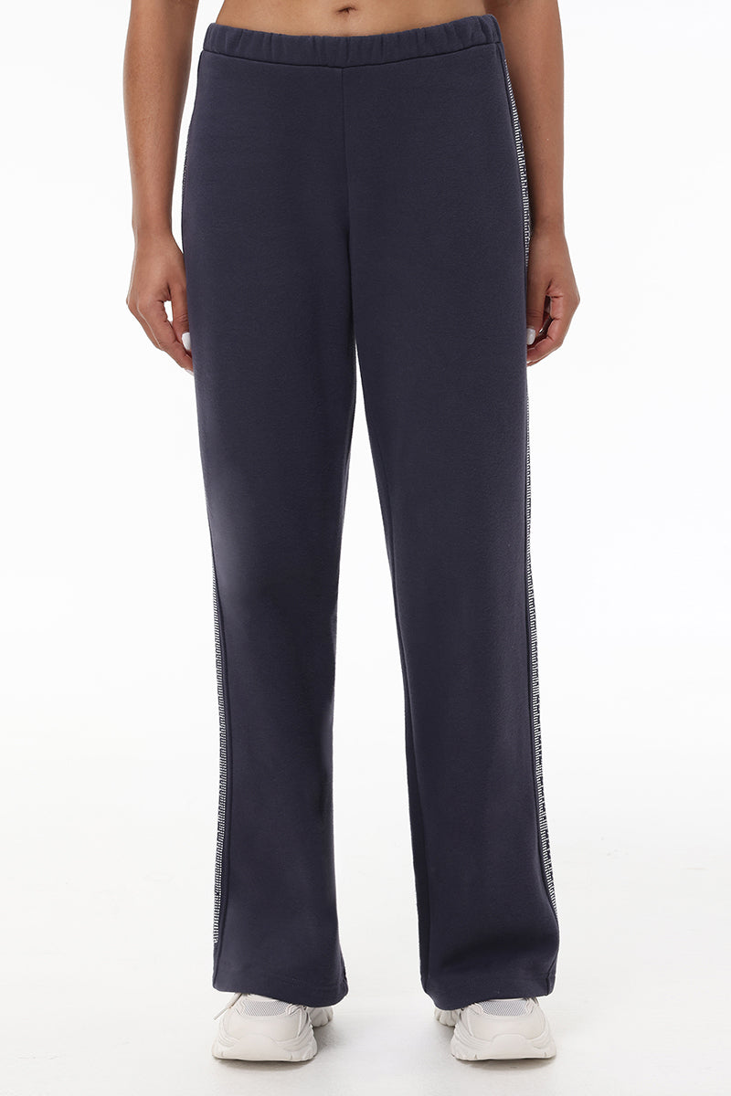 Wide Leg Fleece Pant With Side Bling - Juicy Couture