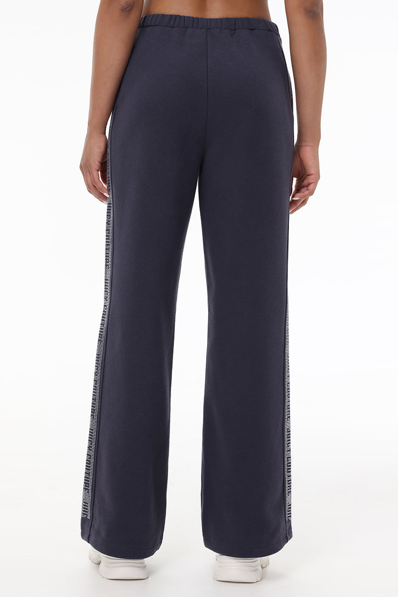 Wide Leg Fleece Pant With Side Bling - Juicy Couture