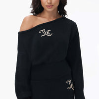 Off The Shoulder Eyelash Pullover - Juicy Couture