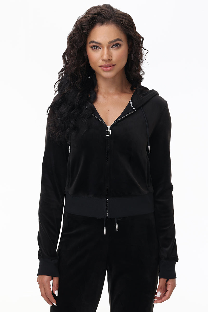 Mixed Crystals Velour Hoodie - Juicy Couture