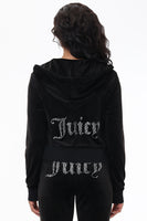 Mixed Crystals Velour Hoodie - Juicy Couture