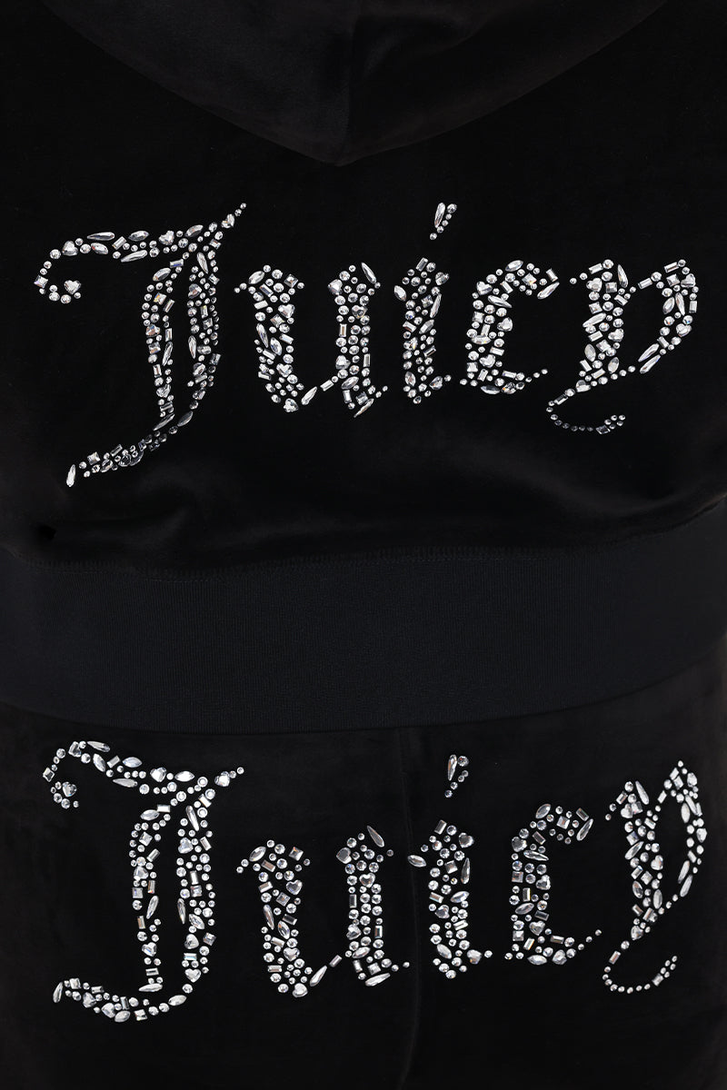 Mixed Crystals Velour Hoodie - Juicy Couture