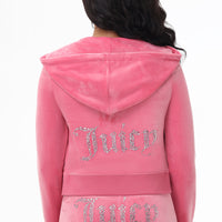 Mixed Crystals Velour Hoodie - Juicy Couture