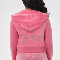 Mixed Crystals Velour Hoodie - Juicy Couture