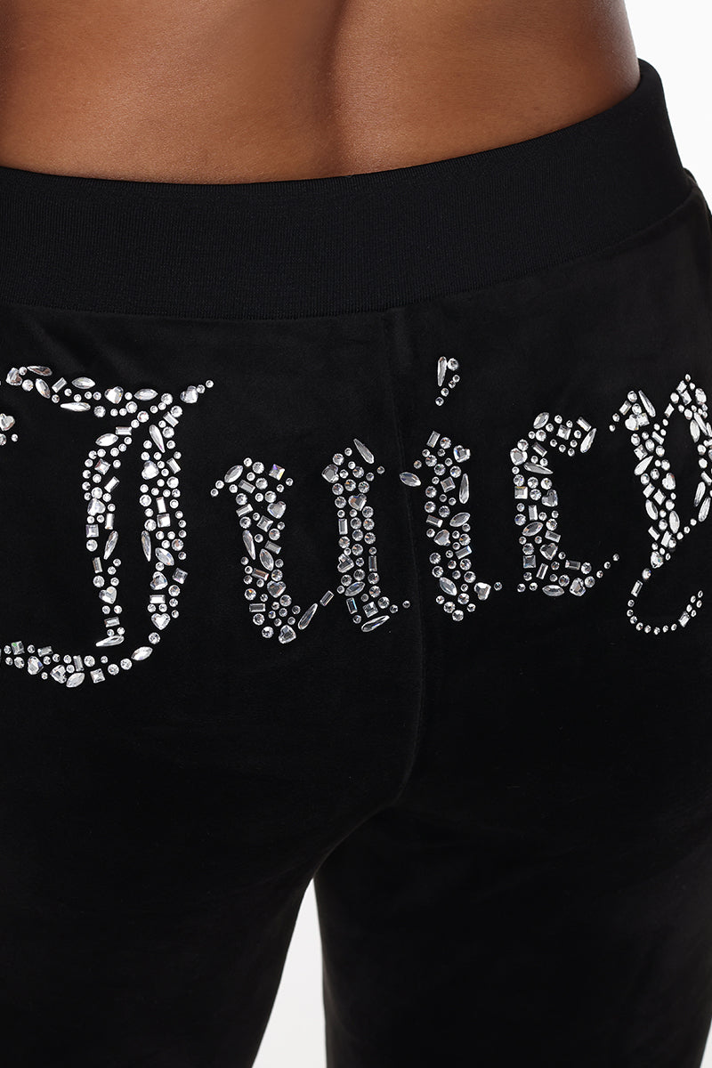 Mixed Crystals Velour Track Pants - Juicy Couture