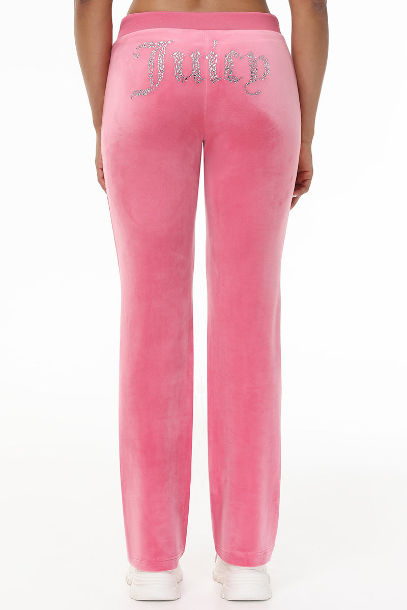 Mixed Crystals Velour Track Pants - Juicy Couture