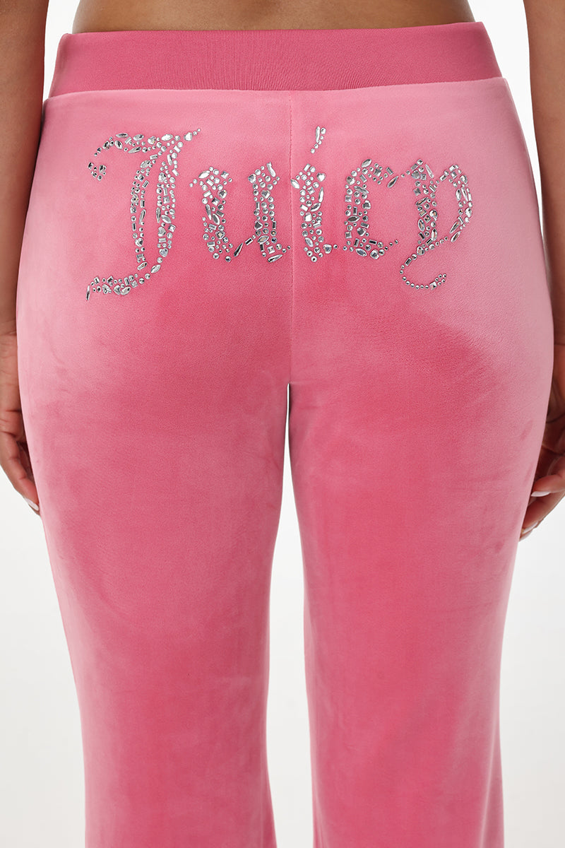 Mixed Crystals Velour Track Pants
