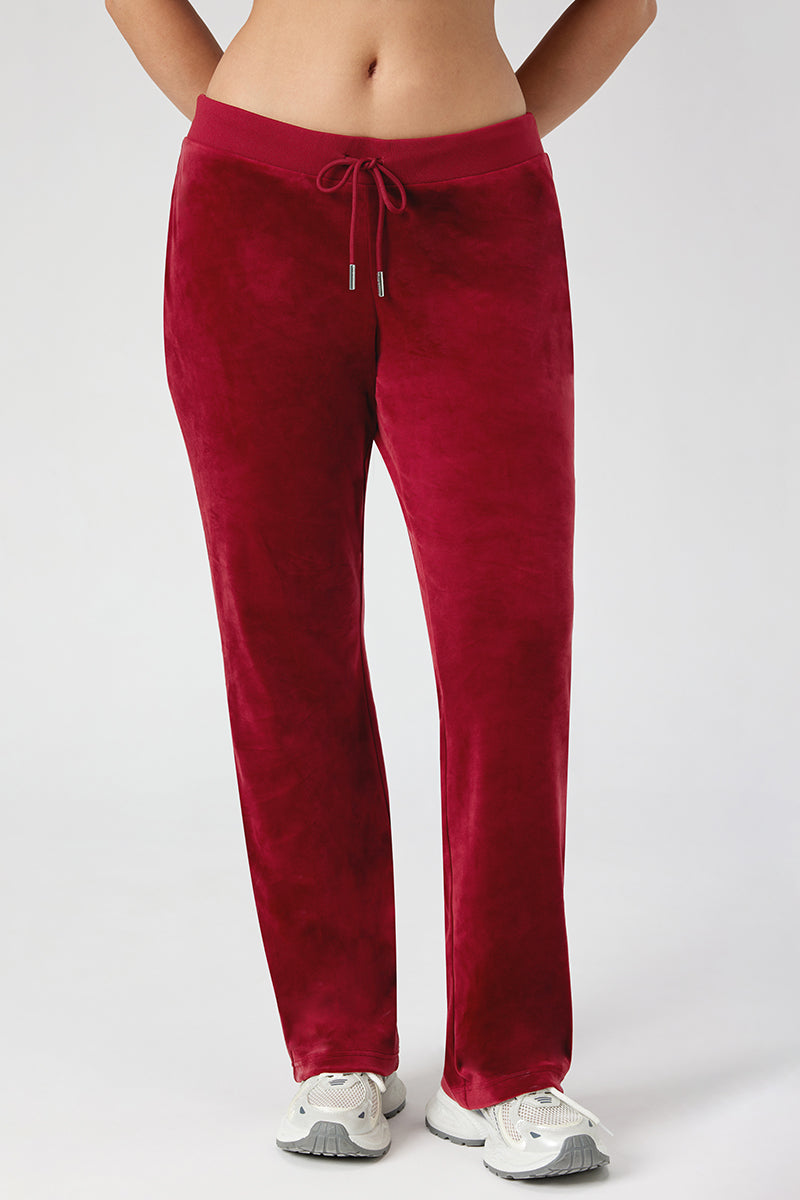 Plus-Size Mixed Crystals Velour Track Pants