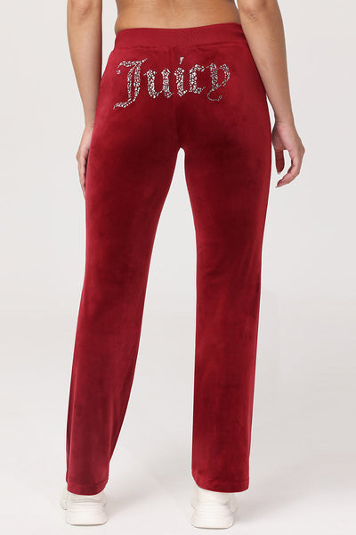 Mixed Crystals Velour Track Pants - Juicy Couture