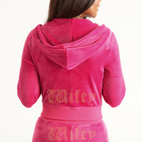 Wifey Big Bling Velour Hoodie - Juicy Couture