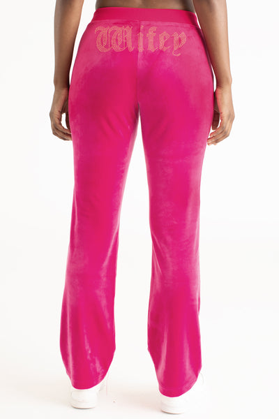 Wifey Big Bling Velour Track Pants - Juicy Couture