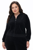 Plus-Size Heritage Cotton Velour Hoodie - Juicy Couture