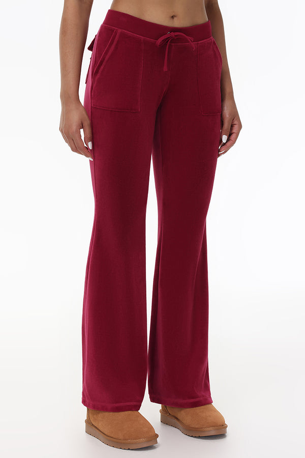 Heritage Cotton Velour Track Pants - Juicy Couture