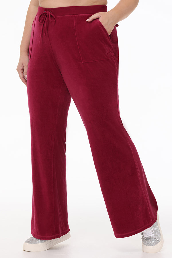 Plus-Size Heritage Cotton Velour Track Pants - Juicy Couture