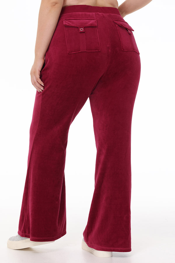 Plus-Size Heritage Cotton Velour Track Pants - Juicy Couture