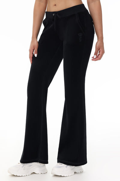 Heritage Cotton Velour Track Pants - Juicy Couture