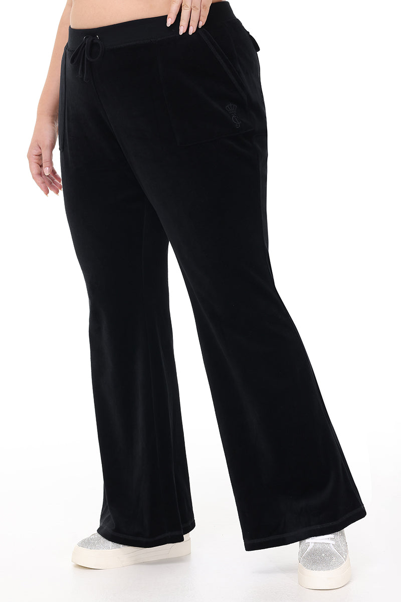 Plus-Size Heritage Cotton Velour Track Pants