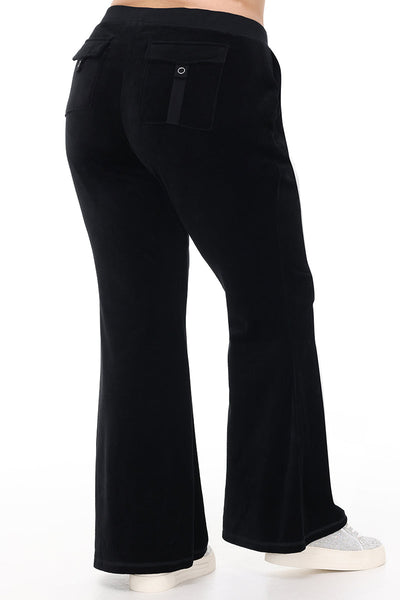 Plus-Size Heritage Cotton Velour Track Pants