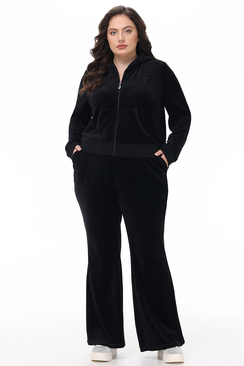 Plus-Size Heritage Cotton Velour Track Pants