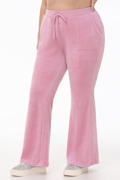 Plus-Size Heritage Cotton Velour Track Pants - Juicy Couture