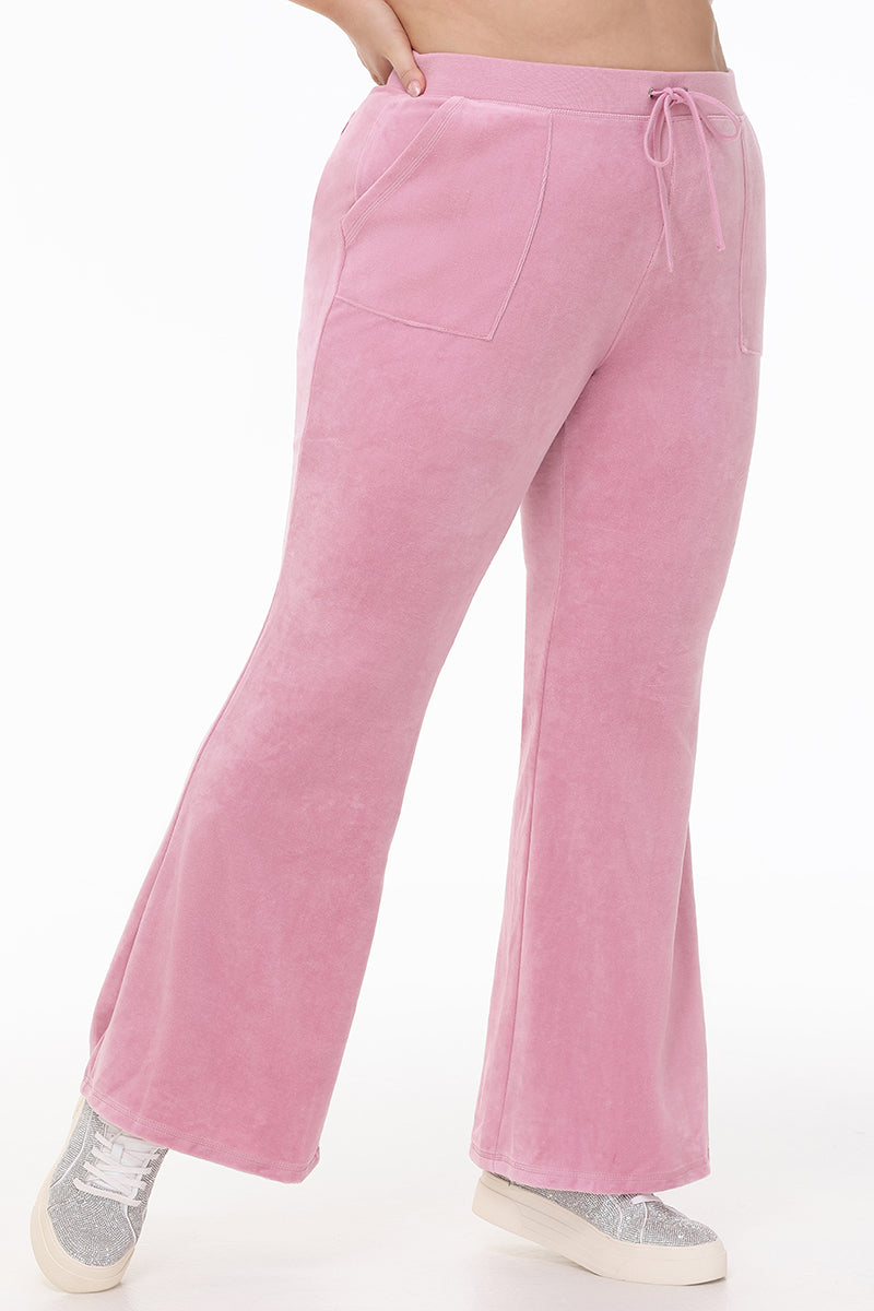 Plus-Size Heritage Cotton Velour Track Pants