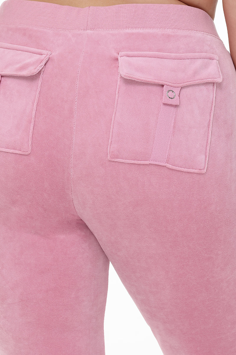 Plus-Size Heritage Cotton Velour Track Pants