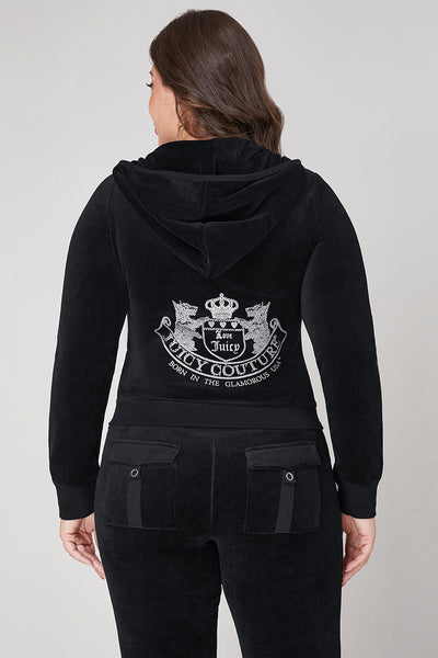 Plus-Size Scottie Cotton Velour Hoodie - Juicy Couture