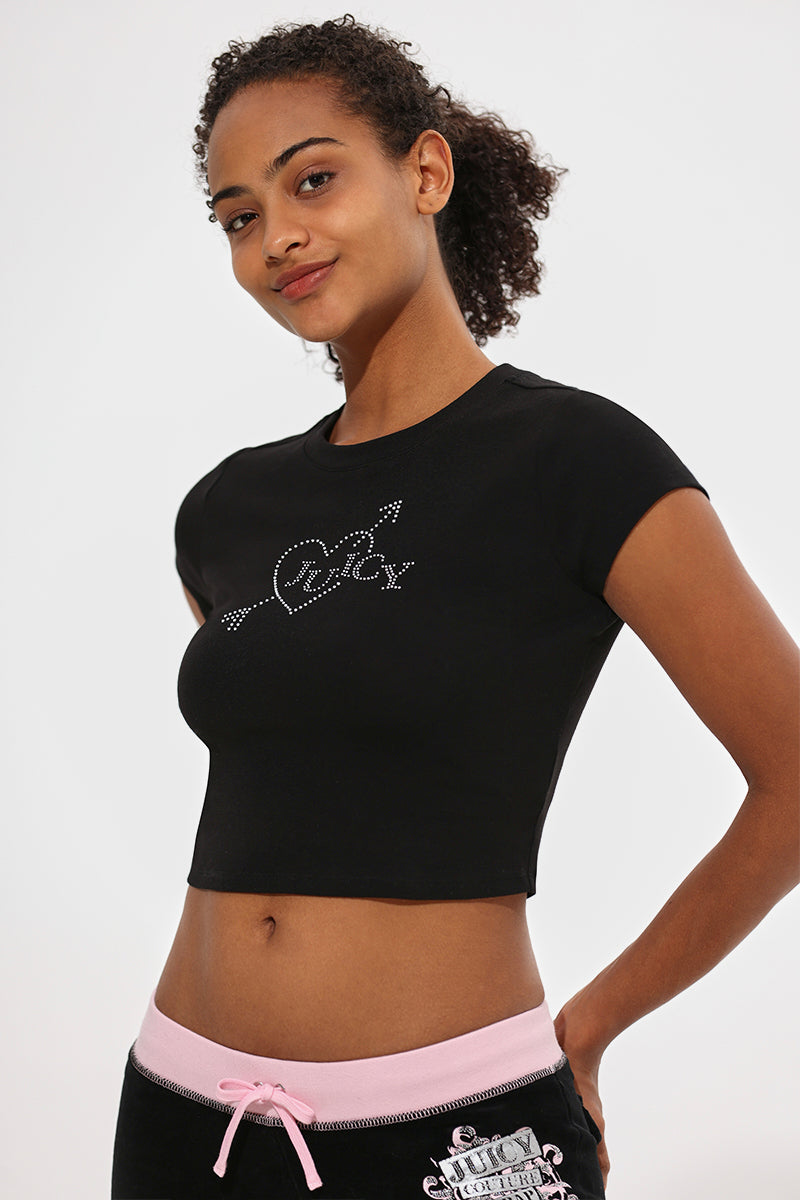 Heart & Arrow Baby Tee - Liquorice - Juicy Couture