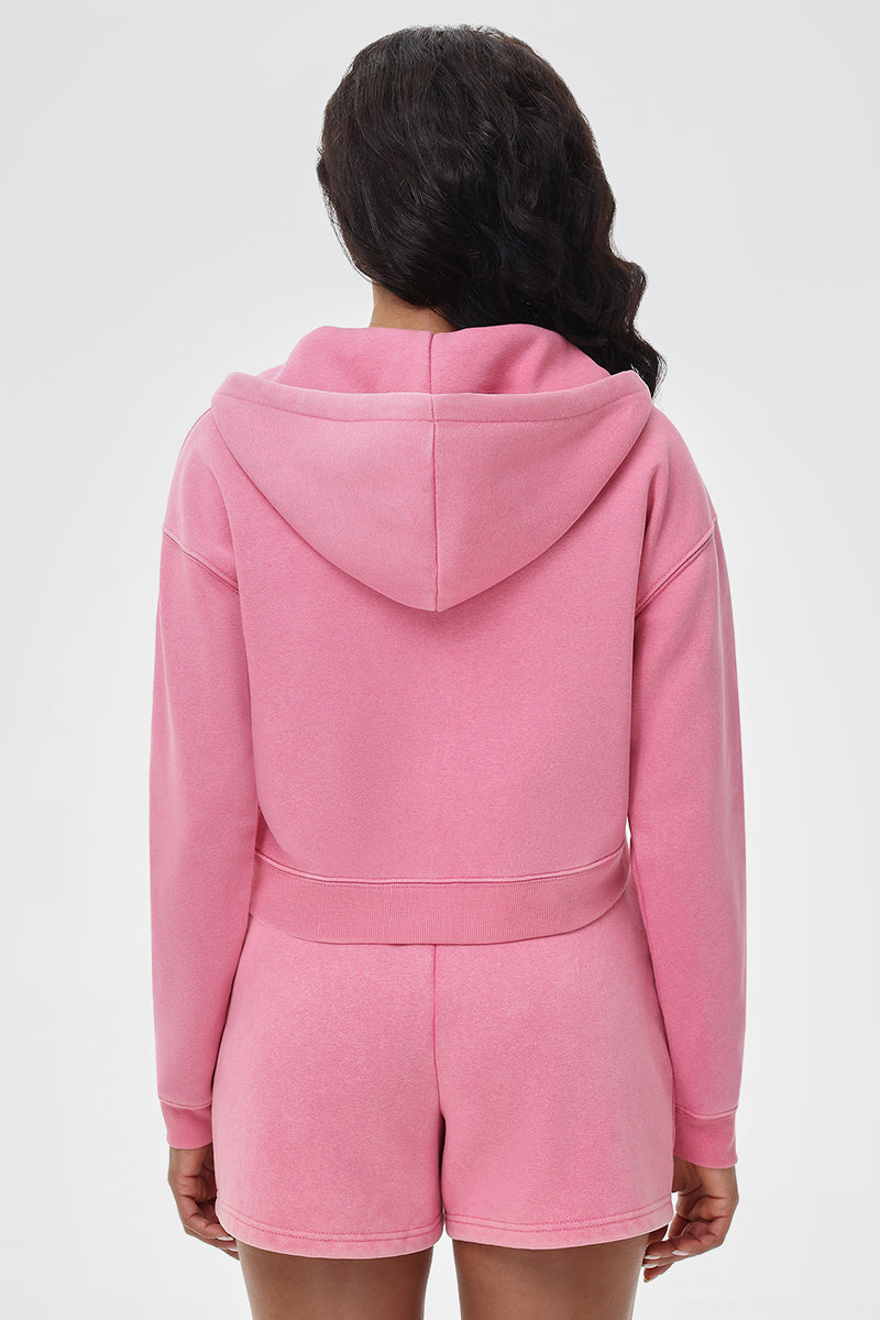 Cropped Zip Front Hoodie - Juicy Couture