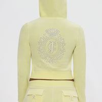 Crown Heritage Cotton Velour Hoodie - Juicy Couture
