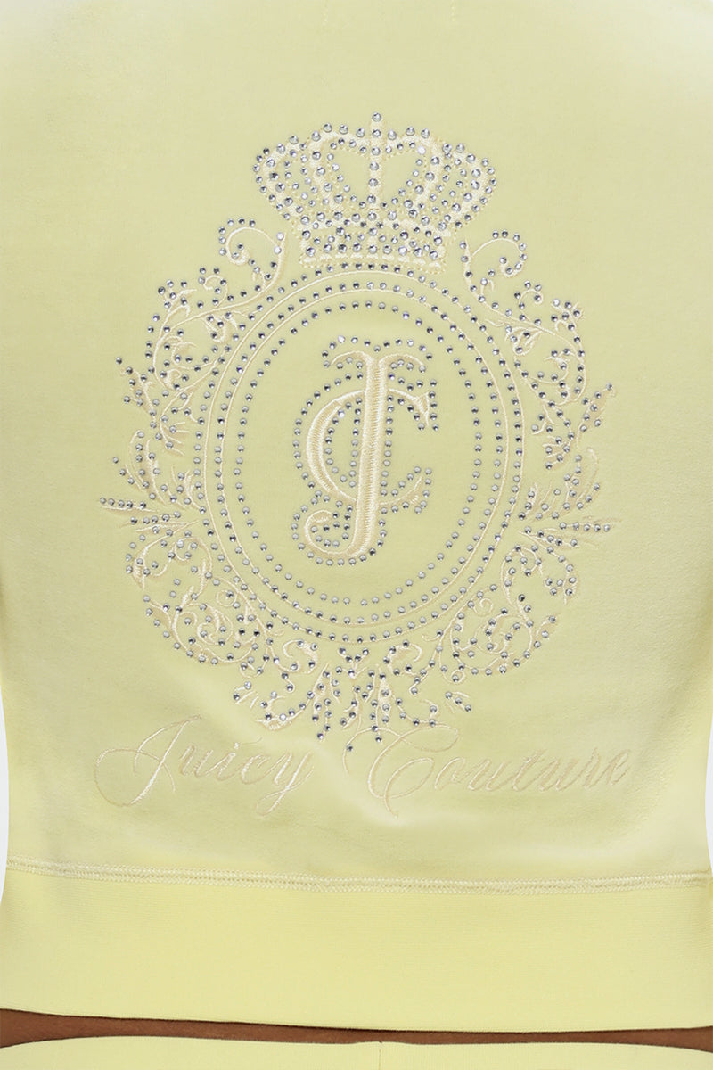 Crown Heritage Cotton Velour Hoodie - Juicy Couture