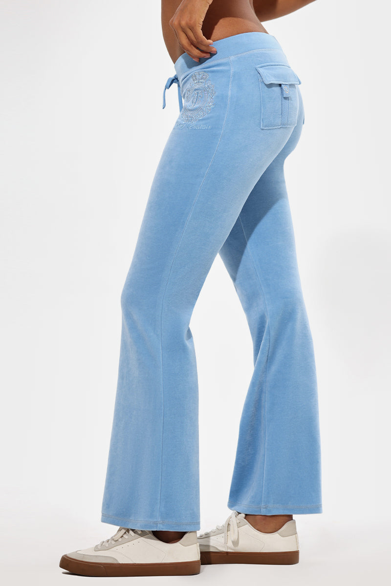 Crown Heritage Cotton Velour Pants - Juicy Couture